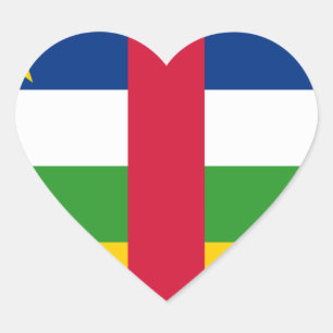 Pegatina En Forma De Corazón república centroafricana