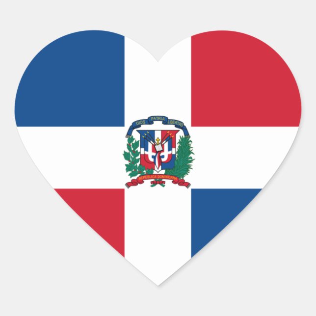 Pegatina En Forma De Corazón república dominicana (Anverso)