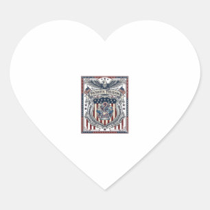 Pegatina En Forma De Corazón Resina Patriótica