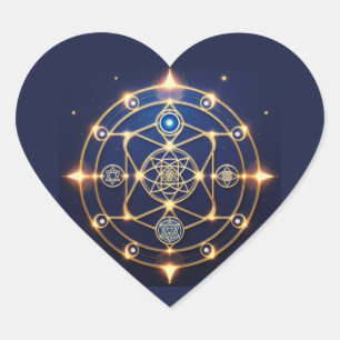 Pegatina En Forma De Corazón Resplandor Divino – 5: Energía Universal Iluminada