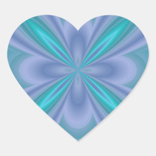 Pegatina En Forma De Corazón Resumen de mariposas azules