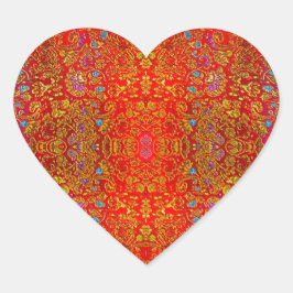 Pegatina En Forma De Corazón Resumen de muestras hermosas