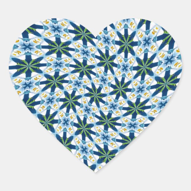 Pegatina En Forma De Corazón Resumen Lily Flowers (Anverso)