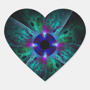 Pegatina En Forma De Corazón Resumen ocular Pegatina del corazón del arte