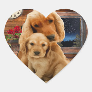 Pegatina En Forma De Corazón Retriever de Labrador