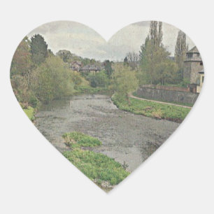 Pegatina En Forma De Corazón Río Hafren en Newtown, Powys