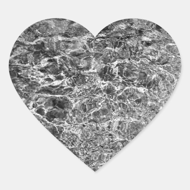 Pegatina En Forma De Corazón Ripples del agua del río (Anverso)