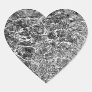Pegatina En Forma De Corazón Ripples del agua del río