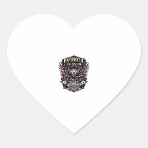 Pegatina En Forma De Corazón Roca Patriótica Cresta de Águila Música Roca Metal