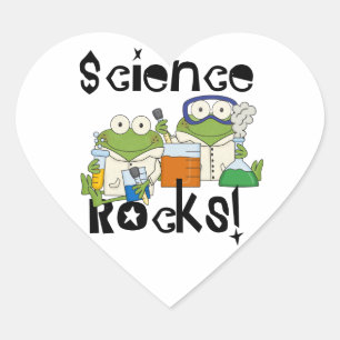 Pegatina En Forma De Corazón Rocas científicas de ranas
