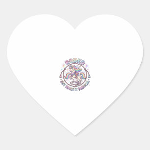 Pegatina En Forma De Corazón Rodeo de Unicornios pero Hazlo Divertido Regalo Má