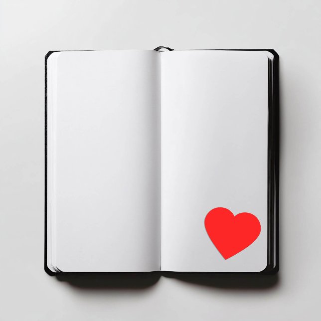 Pegatina En Forma De Corazón Rojo (Red Heart Sticker)