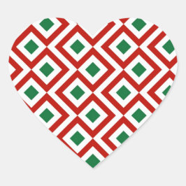 Pegatina En Forma De Corazón Rojo, Blanco, Petro Verde