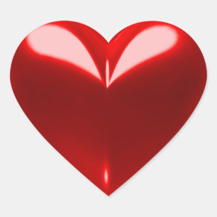 Pegatina En Forma De Corazón Rojo cardíaco