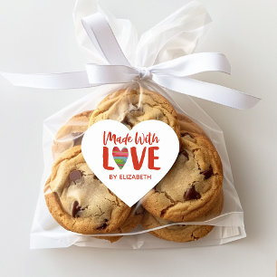 Pegatina En Forma De Corazón Rojo hecho con Pegatina del corazón del amor