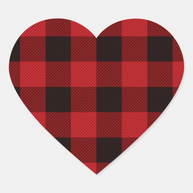 Pegatina En Forma De Corazón Rojo y negro del país (Anverso)