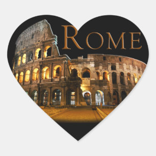 Pegatina En Forma De Corazón Roma: El Coliseo