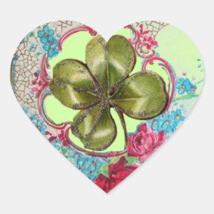 PEGATINA EN FORMA DE CORAZÓN ROMANTICA / CORAZÓN DE VERGÜENZA DE ST.PATRICK