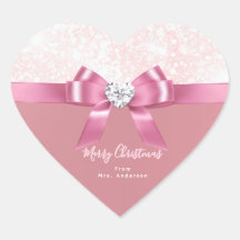 Romántico Pegatina de Navidad con copas de nieve p