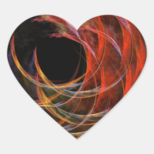 Pegatina En Forma De Corazón Rompiendo el círculo Resumen Pegatina del Corazón