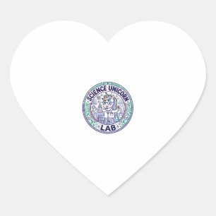 Pegatina En Forma De Corazón Ropa de Apparel lista para POD Unicorn Science Uni
