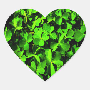 Pegatina En Forma De Corazón Ropas de suerte en el Día de San Patricio