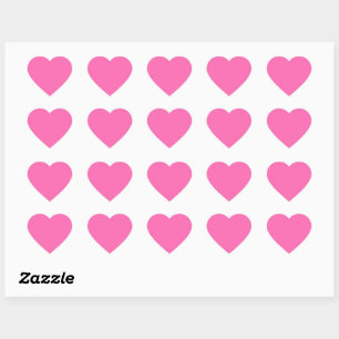 Pegatina En Forma De Corazón Rosa Caliente