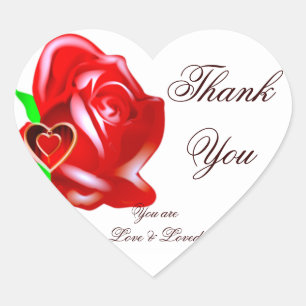 Pegatina En Forma De Corazón Rosa de amor y corazón_