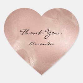 Pegatina En Forma De Corazón Rosa de oro Belleza de la piel Nombre Corazón de n