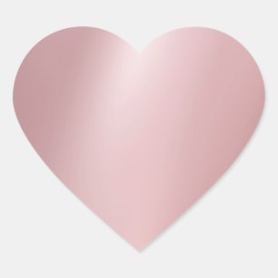 Pegatina En Forma De Corazón Rosa Gold Blank Elegant Moderno Template Trendy