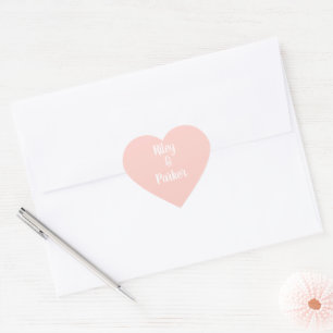 Pegatina En Forma De Corazón Rosa millonario personalizado