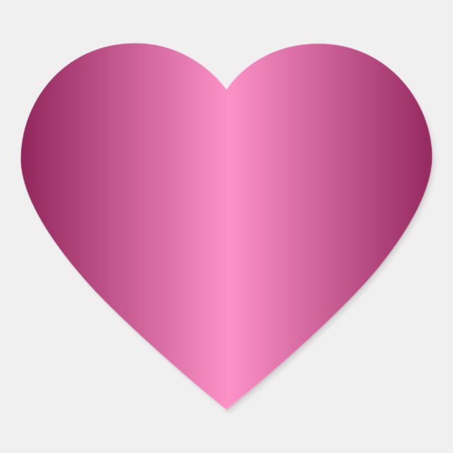 Pegatina En Forma De Corazón Rosa Pegatina del corazón (Anverso)