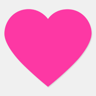 Pegatina En Forma De Corazón rosa profundo de color
