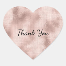 Pegatina En Forma De Corazón Rosa Rubor Oro Rosa 