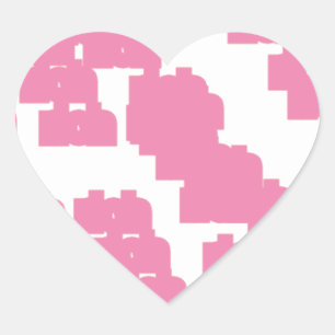 Pegatina En Forma De Corazón rosa suerte 888