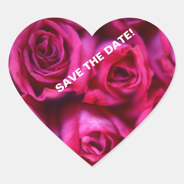 Pegatina En Forma De Corazón Rosas (Anverso)