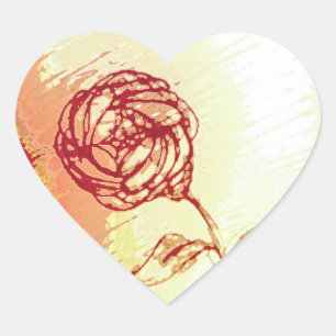 Pegatina En Forma De Corazón Rosas Pegatinas de Rusia