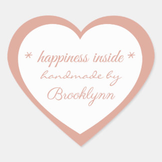 Pegatina En Forma De Corazón Rosegold handmade by X, Custom Elegant  