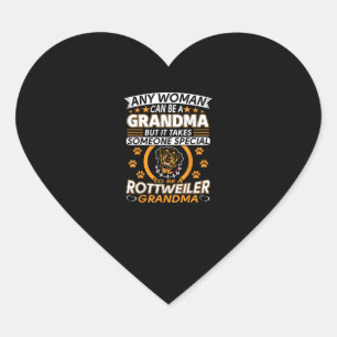 Pegatina En Forma De Corazón rottweiler amante abuela mejor idea de regalo rott