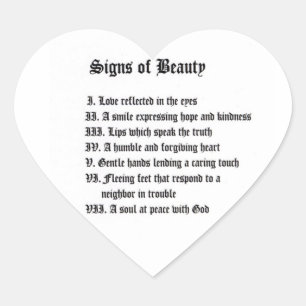 Pegatina En Forma De Corazón Rótulos de belleza