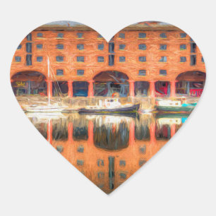 Pegatina En Forma De Corazón Royal Albert Dock Liverpool Arte