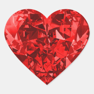 Pegatina En Forma De Corazón Ruby Heart
