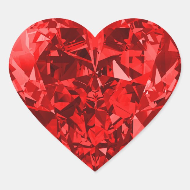 Pegatina En Forma De Corazón Ruby Heart (Anverso)