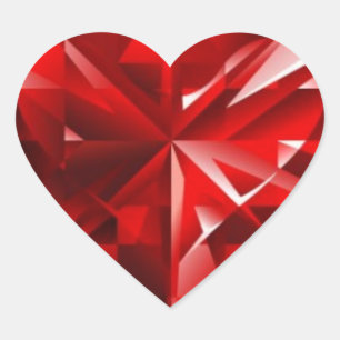 Pegatina En Forma De Corazón Ruby Heart
