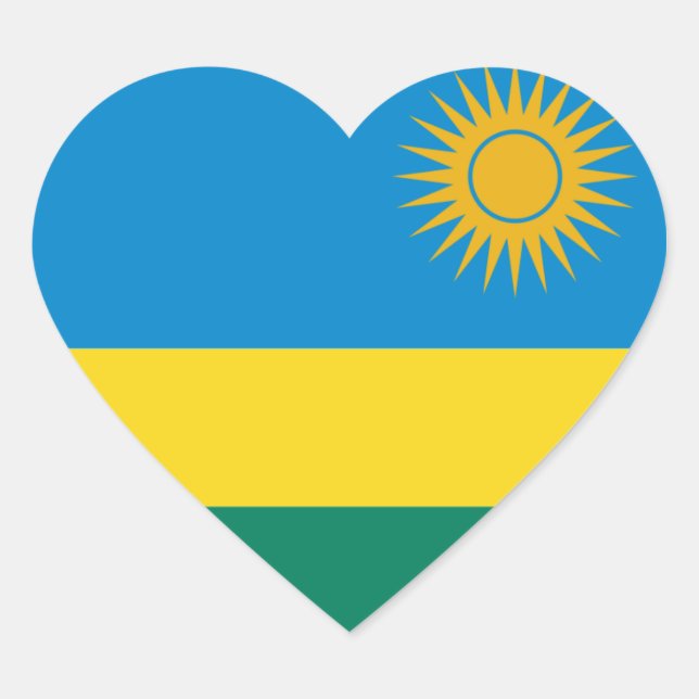 Pegatina En Forma De Corazón rwanda (Anverso)