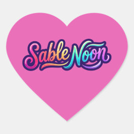 Pegatina En Forma De Corazón Sable Noon - Logotipo básico