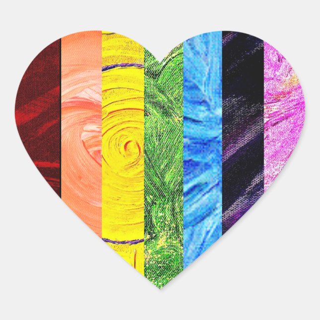 Pegatina En Forma De Corazón Saldo de Chakra (Anverso)