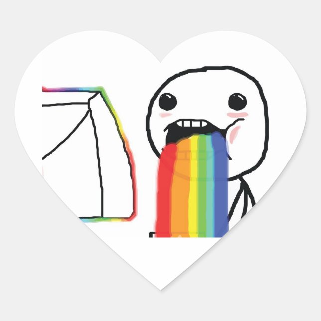 Pegatina En Forma De Corazón Saltando las lluvias (Anverso)