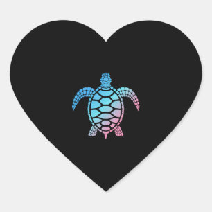 Pegatina En Forma De Corazón Salvar A La Tortuga El Asombroso Arte De La Luz Tu