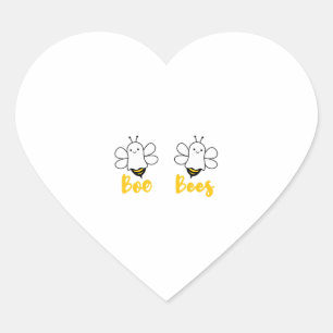 Pegatina En Forma De Corazón Salven A Las Abejas De Boo Hallowee Sobre El Cánce